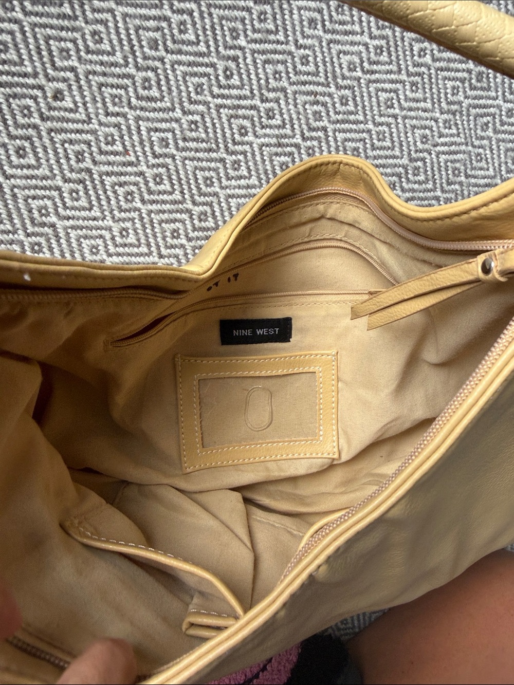 Nine West Beige Leather Shoulder Hobo Bag - Picture 6 of 7